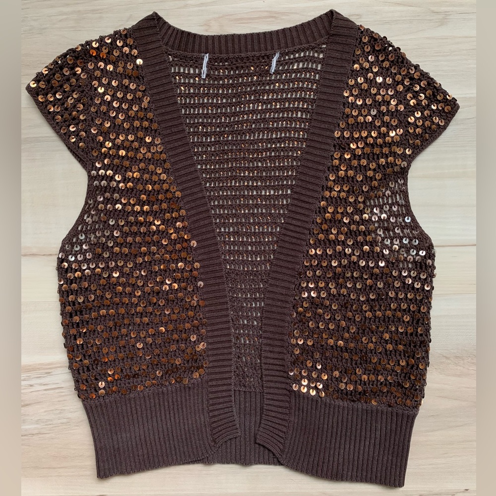 Little Brown Sparkle Shrug